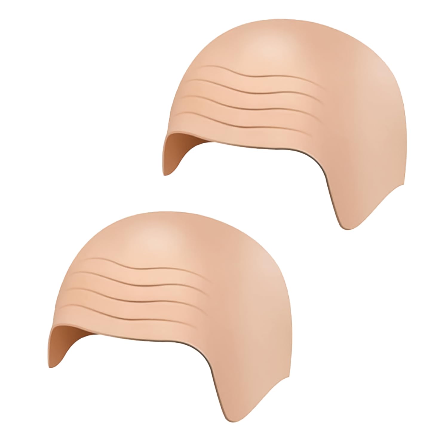 MFUOE 2 Pieces Halloween Bald Cap Bald Skin Skull Wig Cap Role-Playing Hat Accessories Halloween Cosplay Party Decorative Props for Festival Fake Scalp Fancy Dress