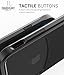 Vena VN1800 iPhone 8 Plus, 7 Plus Case, [Harmony] Wave Texture [Hybrid Clear Back Panel][Corner Guard Drop Proof] Slim Fit Cover, Jet Black