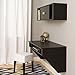 Wall Mounted Designer Floating Desk in Washed Ebony