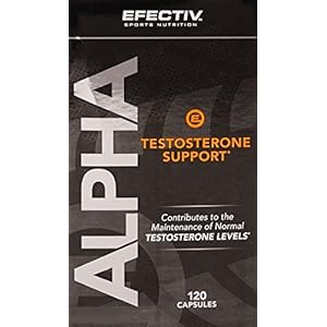 Efectiv Sports Nutrition Alpha Testosterone Support Supplement, 120