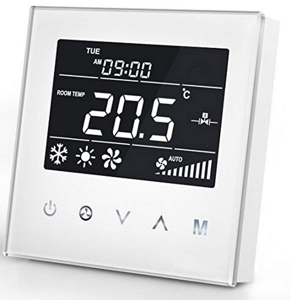 MCO Home White MH8-FC Fan Coil Thermostat 2 Pipe, 230 V