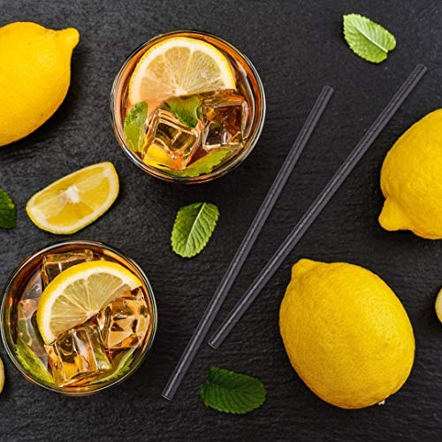 Mini-Cocktail-Trinkhalme aus Papier, Schwarz, 200 Stück – Bild 8