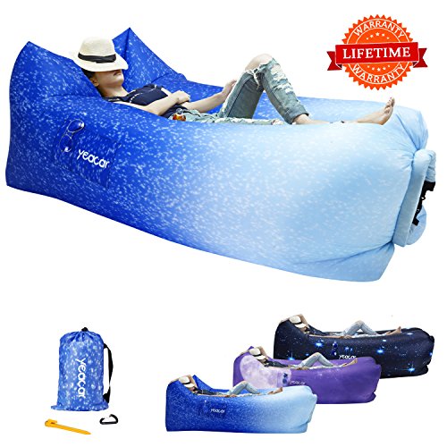 yeacar Inflatable Lounger Air Sofa, Portable Waterproof Indoor or Outdoor Inflatable Couch for Camping Park Hiking Travelling Picnics Pool Music Festivals and Beach Party - Thumbnail 7