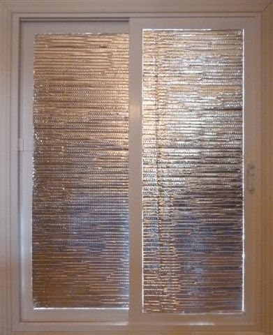 GLASS DOOR INSULATION KIT, 84"x48"(2 PANELS/Kit) DIY REVERSIBLE RADIANT BARRIER REFLECTIVE FOIL PANELS