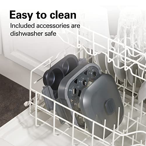 Hamilton Beach 6in1 Electric Egg Bites Cooker Plus and Poacher, Hard