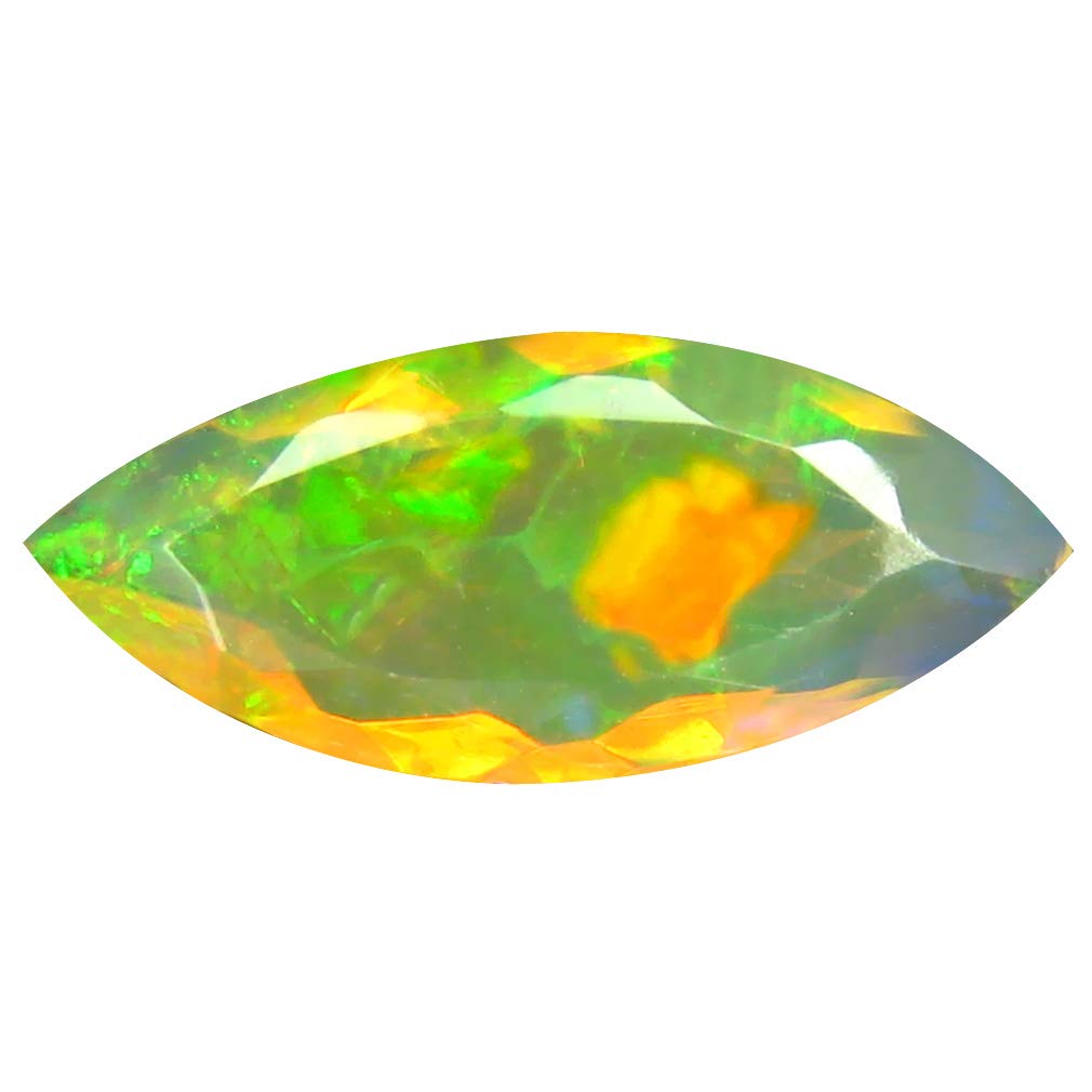 1.36 ct Marquise Cut (15 x 7 mm) Un-Heated Transparent Quality Ethiopian Welo Rainbow Opal Natural Loose Gemstone