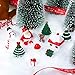 BBTO 45 Pcs Miniature Christmas Figures for Crafts Mini Christmas Figurines Include Mini Resin Tree Snowman Small Bell Bear Castle Snowflake Ornaments Decorations for DIY Crafts Dollhouse Home Decor