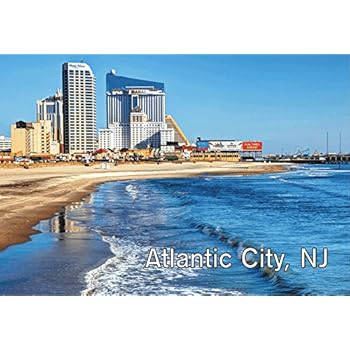 Atlantic City, New Jersey, Beach, Boardwalk, Casinos, NJ, Souvenir Magnet 2 x 3 Photo Fridge Magnet