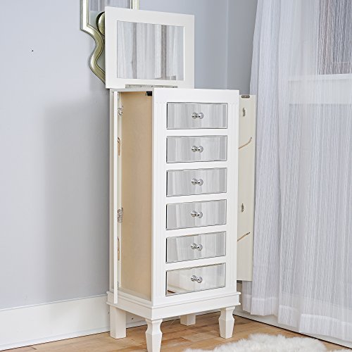 Hives and Honey Ava Jewelry Armoire, White Pricepulse