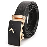 ThirdStreet Mens Belts Genuine Leather Ratchet Dress Belt with Automatic Buckle Perfect Fit Waist Size Up to 45