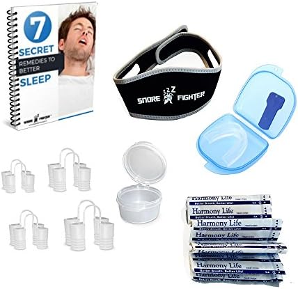 Snore Fighter Anti snoring devices Anti Snoring solution 4 in 1 pack Free Ebook Money Back Guarantee