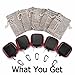 5-Pack Small Square Cases for Earphone Earbud Cases with Carabiners Gift Set, Portable Storage Device for Small Objects primary