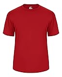 Red Youth Large Short Sleeve Performance Wicking