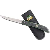 OUTDOOR EDGE Fish & Bone - Folding Fillet Knife with 5.0" 440A Stainless Steel Blade for Fish and Processing Big Game - Pocket Clip