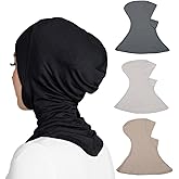 Yeieeo 4 Pieces Muslim Inner Hijab Cap for Women Turban Underscarf Undercap Bonnet Islamic Jersey Tube Caps