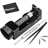 Eventronic Metal Watch Link Pin Remover Repair Tool Kit, 7 PCS Watch Repair Kits (Black)