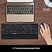 Wireless Keyboard and Mouse Combo with Wide Palm Rest Ergonomic Slim 2.4GHZ 104 Keys Full Size Office Wireless Keyboard, GOFREETECH (Black)