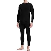 BAMBOO COOL BlazeBoo Men's Thermal Underwear with Soft Fleece Lined Base Layer Cold Weather Top Bottom Gift Set