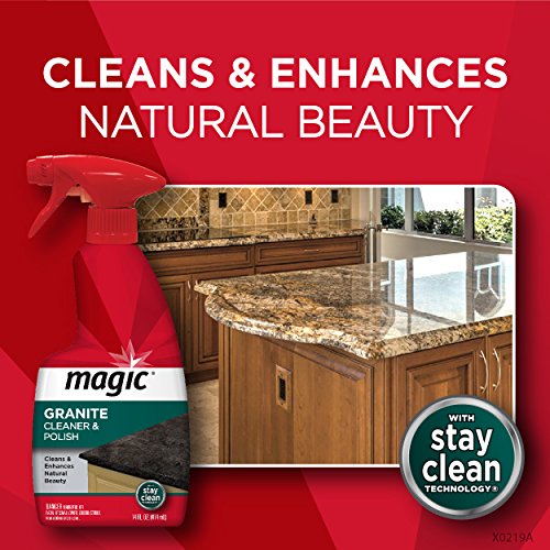 Magic Granite Cleaner & Polish Enhances Natural Color in Granite, Quartz, Marble, Soap Stone
