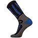 Pure Athlete Kids Ski Socks - Merino Wool OTC Winter Skiing Sock for Boys Girls (1 Pair - Black/Blue, Small-Medium)