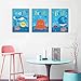 HLNIUC Lovely Ocean Animal Art Print,Ocean World，Set of 3(8