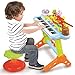 Prextex Kids Piano | Record, Playback, Synthesizer, Stool | Kids Keyboard Piano, Mini Piano Keyboard, Musical Electric Toy Gifts | Portable Toddler Musical Instruments | Baby, Kid, Toddler, Girl/Boy