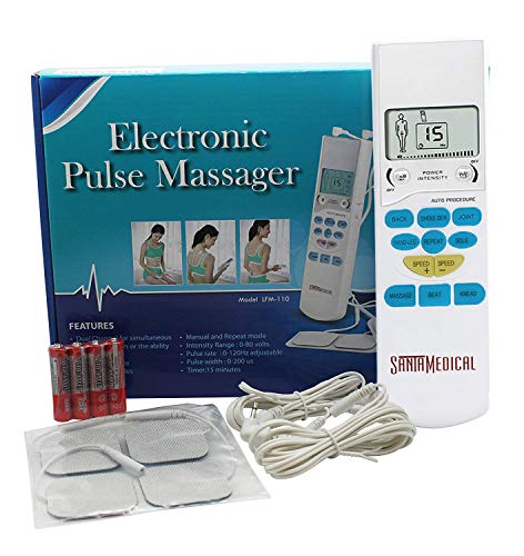 Santamedical Electronic Tens Unit Muscle Stimulator Handheld Pain Relief Pulse Massager Tens Machine