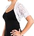 eVogues Women's Floral Lace Bolero Shrug