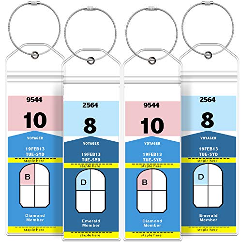 GreatShield Luggage Tags, Weatherproof Zip Seal & Steel Loops for Royal Caribbean and Celebrity Cruise (4 Pack)