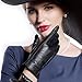 MATSU Casual Women Winter Warm Lambskin Touchscreen Texting Leather Gloves M9229 (Cashmere or Long Fleece)