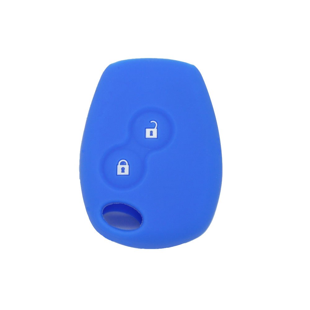 BROVACS Silicone Cover Protector Case Holder Skin Jacket Compatible with RENAULT DACIA 2 Button Remote Key Fob CV4350 Deep Blue