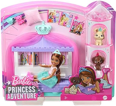 barbie prenses macerasi chelsea bebek ve prenses hikayesi oyun seti gml72 gml74 amazon com tr