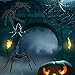 ALLADINBOX Halloween Hairy Scary Virtual Realistic Posable Spider Black - Indoor Outdoor Yard Furry Giant Haunted House Party Decor Supplies, 5FT