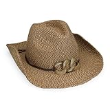 Wallaroo Women's Sierra Sun Hat - 100% Paper Braid Cowboy Hat - UPF50+