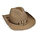 Wallaroo Women's Sierra Sun Hat - 100% Paper Braid Cowboy Hat - UPF50+