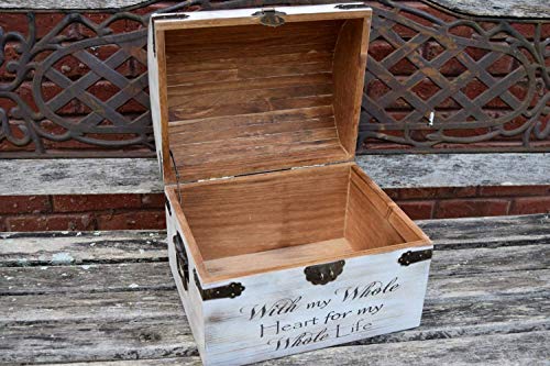 Distressed Wedding Card Box - Keepsake Chest - Card Box for Wedding - Personalized Wedding Card Holder - Rustic Wedding Decor