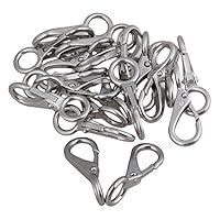 bstinay 20Pieces Heavy Duty Marine Grade 304 Stainless Steel Fixed Eye Spring Snap Hooks