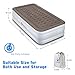 Etekcity Twin Size Air Mattress with Built-in Pump, Double Height Blow Up Bed Inflatable Mattress Raised Air Bed with Wave-Beam Structure for Kids, Guest, Camping. Storage Bag, 2 Pack