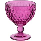 Villeroy & Boch - Boston Berry Champagne/Dessert Bowl, 250 ml, Crystal Glass Bowl for Champagne and Sweet Treats, Dishwasher-Safe, Pink