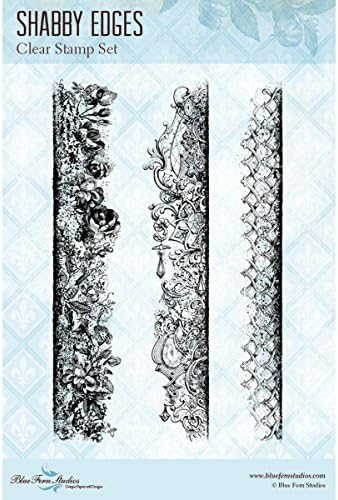 Blue Fern Studios Clear Stamps 4"X6"-Shabby Edges