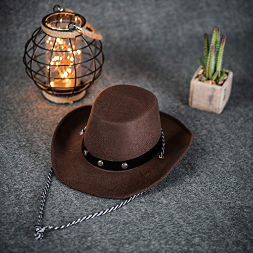 COLLECT PRESENT Baby Sized Cowboy hat,Baby Cowgirl Hats Brown 1 Piece