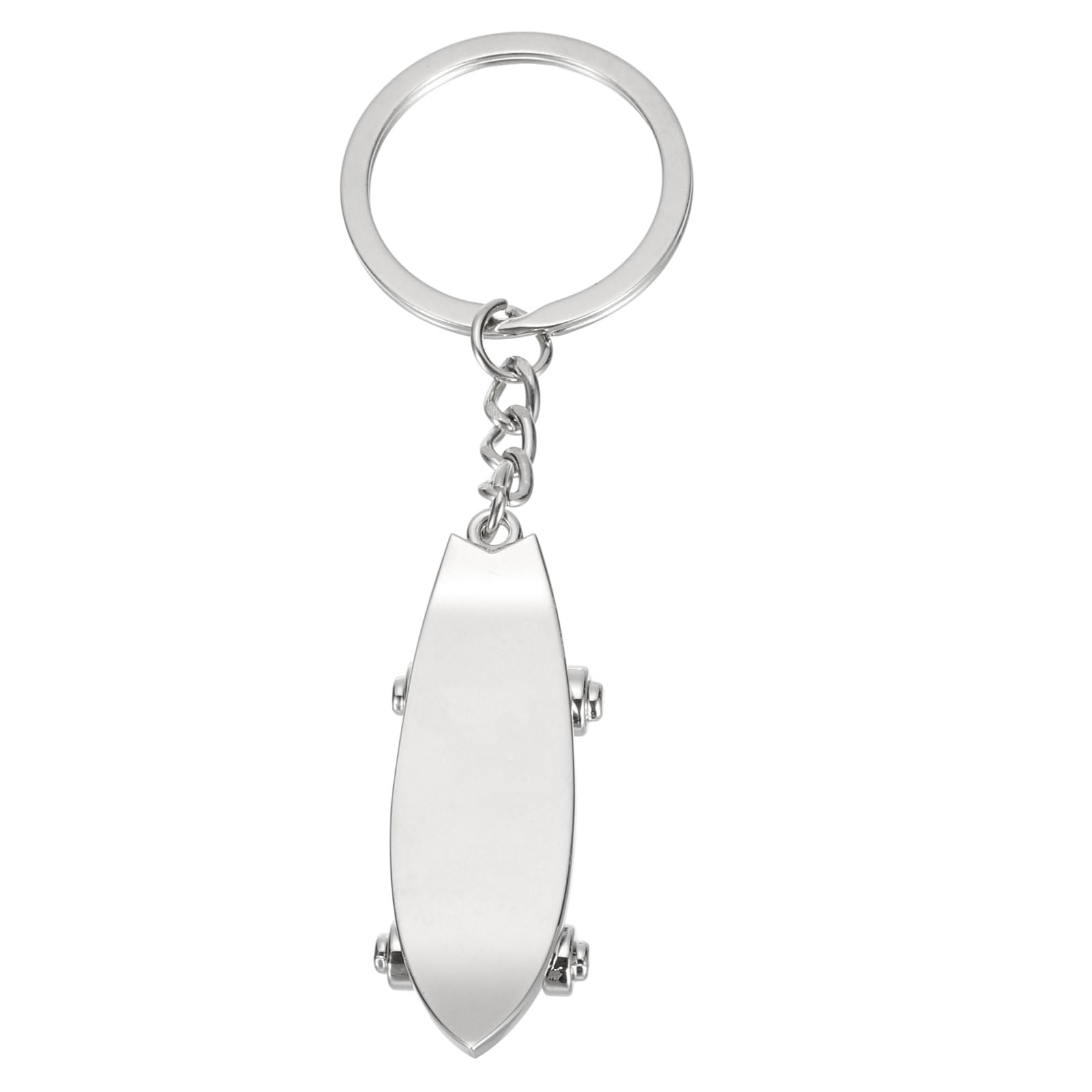 PATIKIL Skateboard Keychain, Mini Cute Skate Board Key Chain Sport Pendant Key Ring Bag Backpack Decor for Men Women Party Gifts Favors Silver