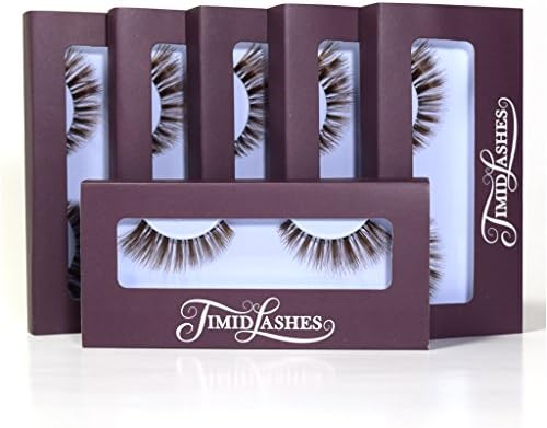Zoey by Timid Lashes | Six-Pack Premium Quality False Eyelashes in Brown