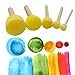 Cocoboo 40pcs Assorted Round Paint Foam Sponge Brush Set Painting Tools Sponge Stippler Set for Kids Painting Crafts and DIY（5 Sizes）