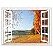 Autumn Golden Fallen Leaves Open Window Mural Wall Sticker - 36