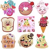 Unomor Valentine's Day Cards for Kids 32PCS - 8 Patterns & Scents, Scratch and Sniff Exchange Cards for School Supplies Children Party Favors, Envelopes Included