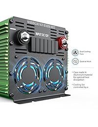 Inversor de energía EDECOA 2000W 3 salidas de CA de 12V a 110V 120V CA con pantalla LCD y control remoto