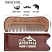 Travel Hair Comb - Travel Size Comb with Fine and Medium Tooth for Mustache, Beard and Hair With Pocket Carrying Case - Anti-Static and Tangle-free.