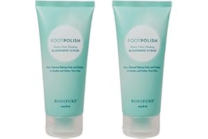 BODIPURE Baking Soda Foot Polish - Gently Exfoliating Skin, and Maintaining a Balanced pH Level, 8 Ounce (2 Pack)