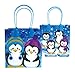 Tiny Mills Penguin Winter Themed Party Favor Bags Treat Bags with Handles Candy Bags for Holiday Party Gift Bags Christmas Holiday Party Supplies,12 Pack